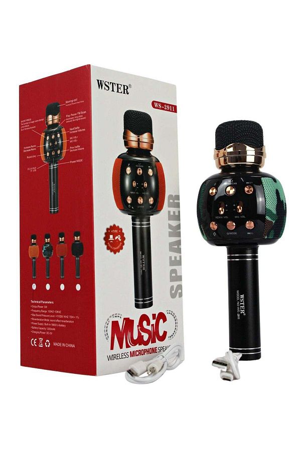 Wster-Bluetooth Karaoke Handheld Microphone With Speaker 1