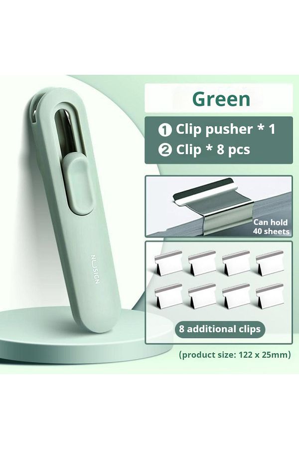 Choice-green Mini Traceless Reusable Hand Clamp Push Stapler Paper Book File Office School Student Binder B 1