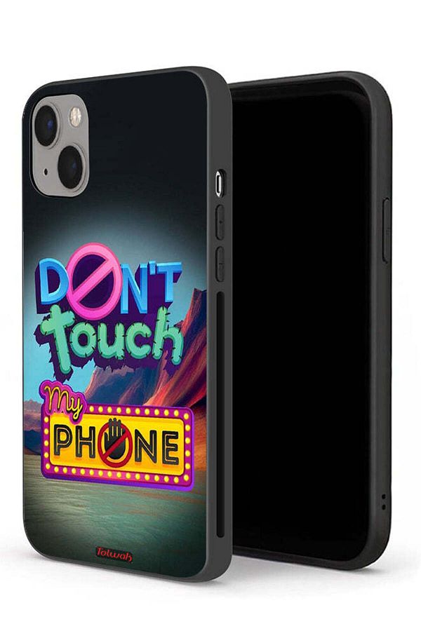 Tolwak-Apple iPhone 13 Protective Case Do Not Touch My Phone 1