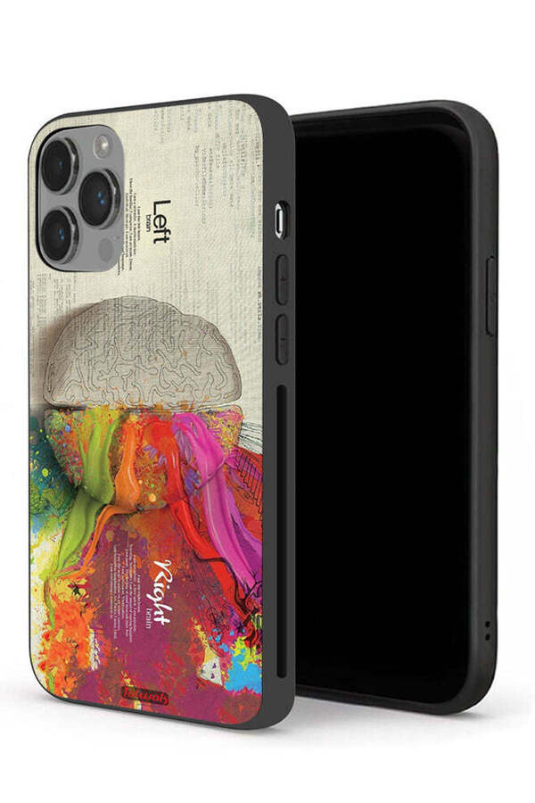 Tolwak-Apple iPhone 14 Pro Max Protective Case Abstract Brain Science Artwork 1