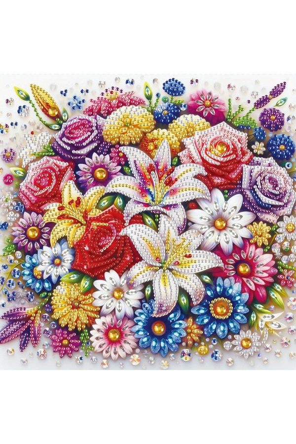 Choice-Beautiful flowers DIY Beautiful flowers 5D Special Shape Diamond Art Kits for Beginners,Diamond Art 1