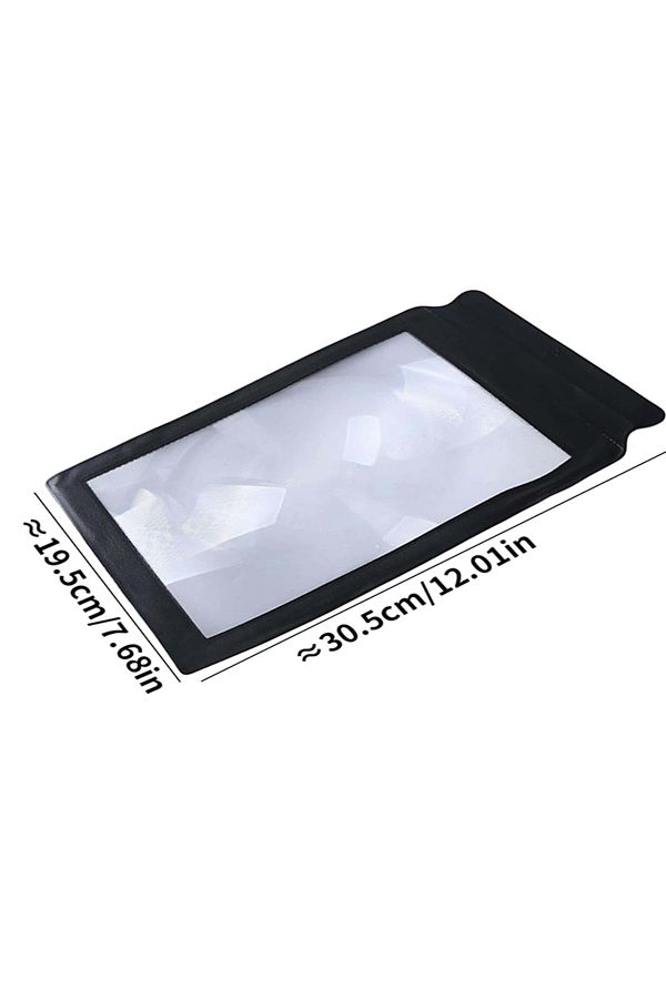Choice-Black Bview Art 1Pc A4 Size Portable Magnifying Glass Thin PVC Magnifier Sheet Reading Mobile Phone 1