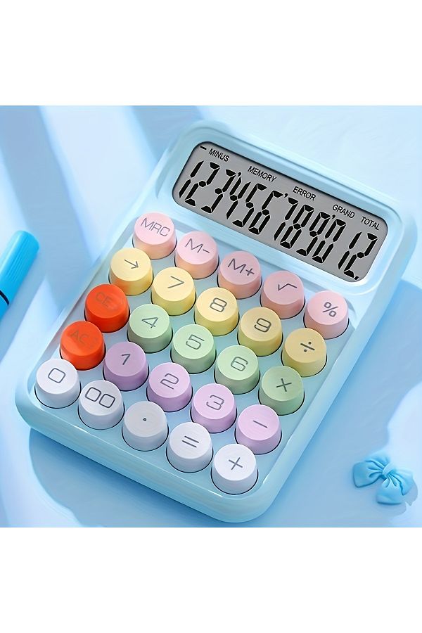 Choice-blue 1pc candy color calculator, with large LCD screen, calculator button, calculator office or scho 1