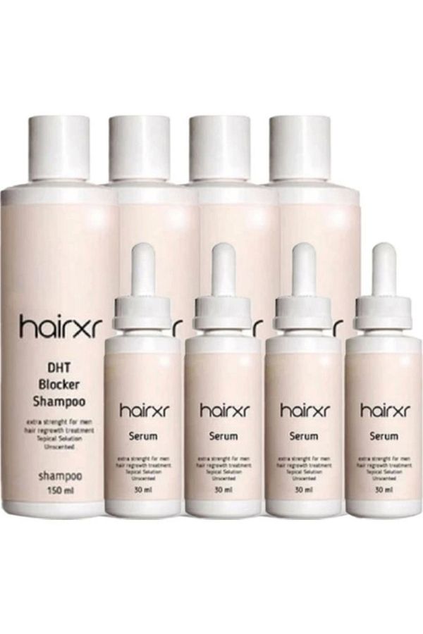 Enseb-Hairxr Dhtblocker 4X150 ml Shampoo on the Scale and 4X30 ml Serum Sturdy Strong Shiny New Hair 1