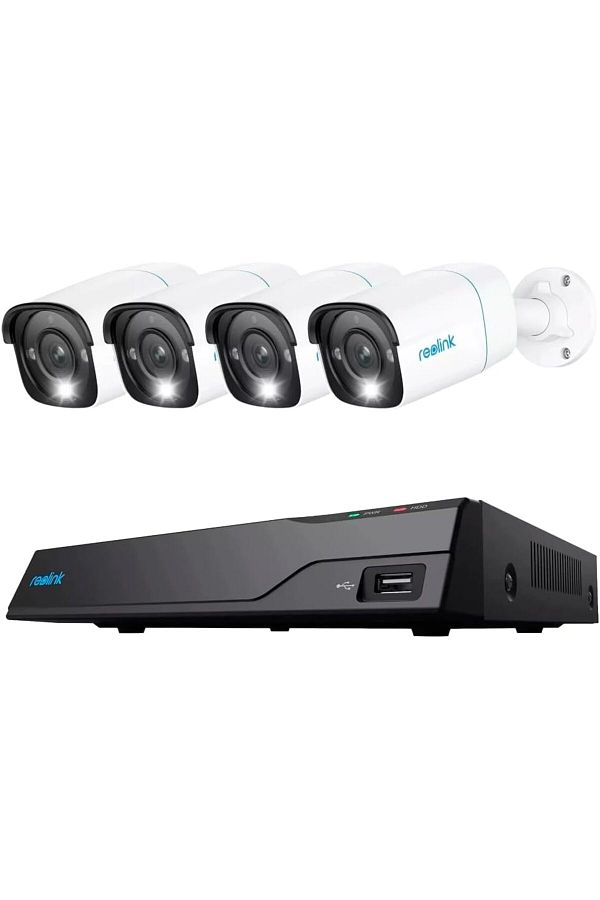 ReoLink-نظام كاميرا مراقبة 2K+ 5MP 8 قنوات PoE NVR، 4 كاميرات أمان IP خارجية PoE مع شخص 1