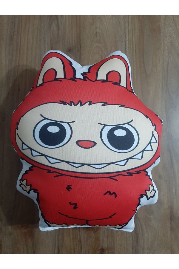 owl bag-Labubu Red Pattern Shaped Design Chibi Character Pillow 1