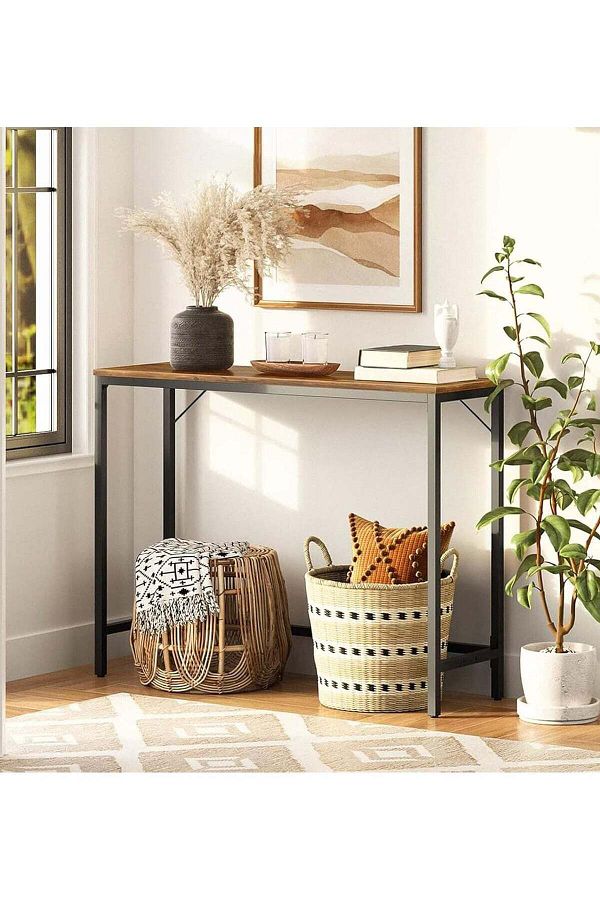 ALMUFARREJ-100*30*90 cm Console Table Simple Sofa Table Home Coffee Corner Display Shelf Entryway Table For Cou 1
