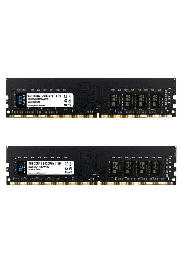 nelbo-RAM memory 8 GB, set 2x4 GB, ddr4, 2400 Mhz, Nelbo, for computer, black 1