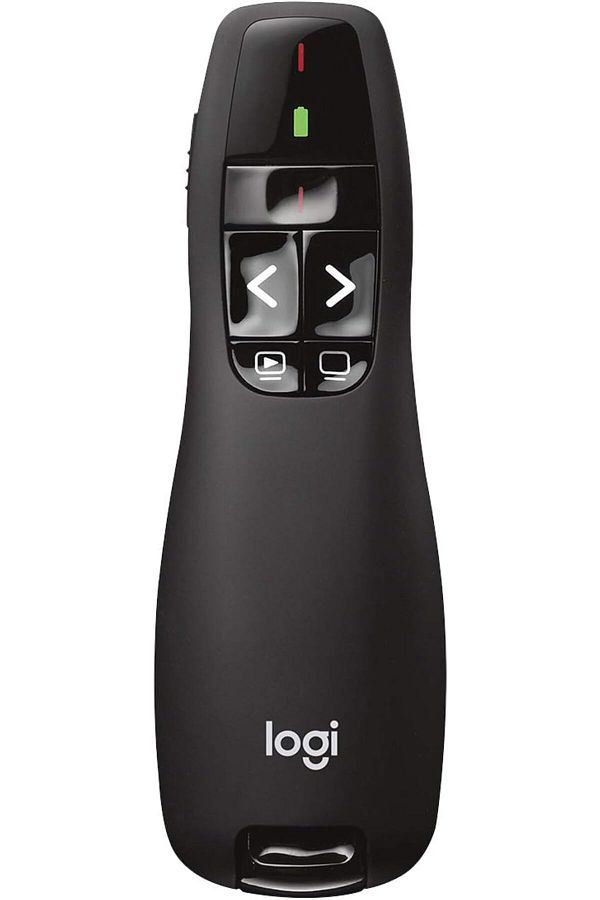 logitech-Wireless Presenter R400, Wireless Presentation Remote Clicker with Laser Pointer, Black 1