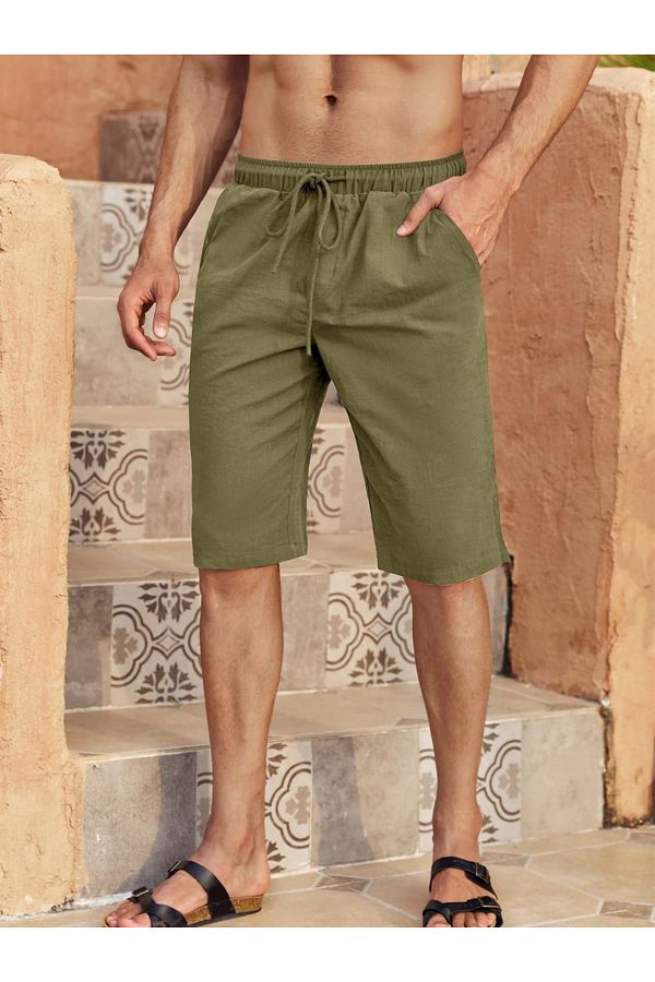 Take Two By Styli-Solid Bermuda Shorts with Drawstring 1