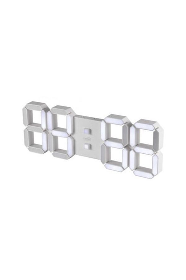 Powertoolsconcept-Digital LED 3D Alarm Clock PowerToolsConcept, White, Compact Design 1