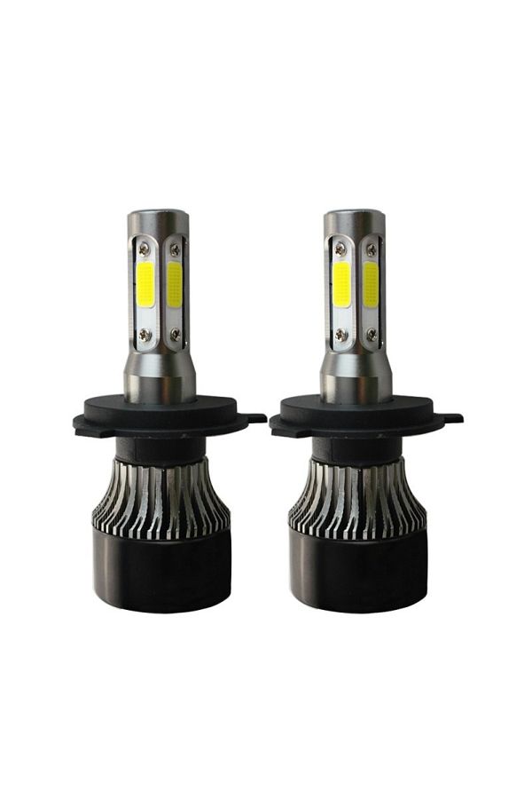 TECHSTAR-Set of 2 Techstar® S4 Auto LEDs, H4, 40w, 4000 Lumens, 6500K, AUTO, 12-24 Volts, COB, Canbus, Alumin 1