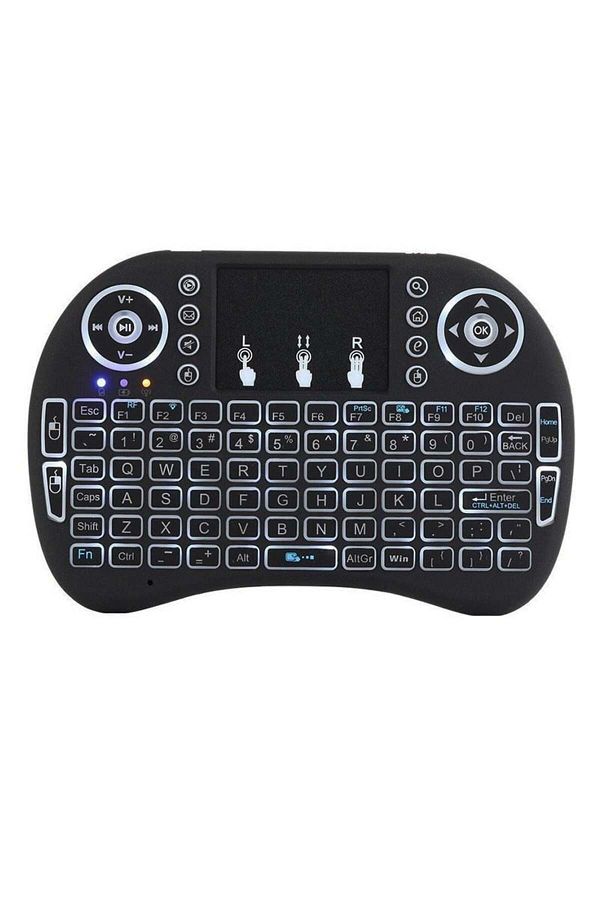 TECHSTAR-® I8 Rgb Play Wireless Illuminated Keyboard, Air Mouse, With Touchpad, For Tv Box And Mini P 1