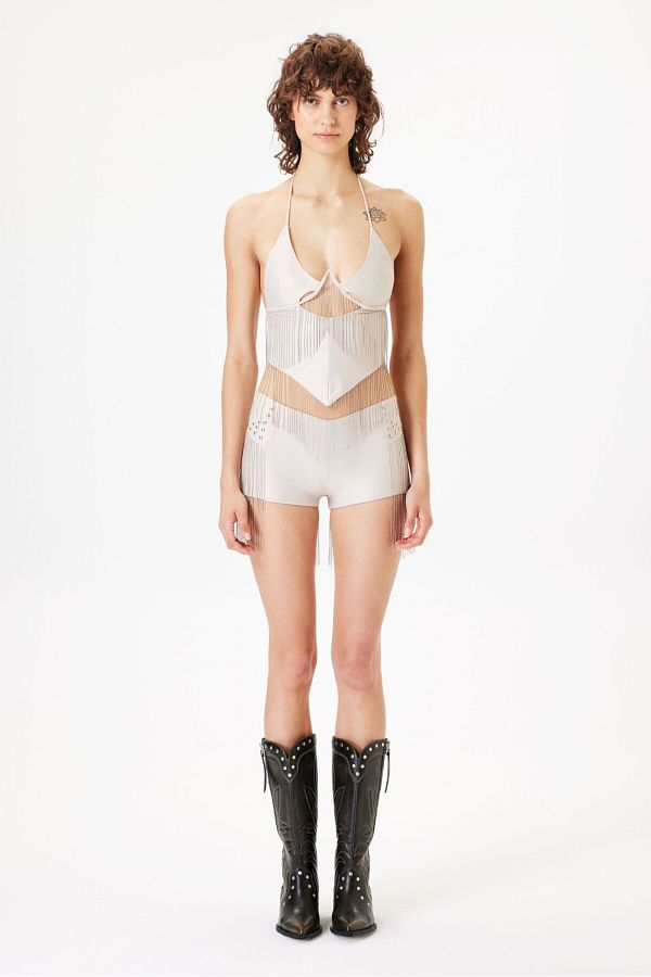 IAMNOTBASIC-Eris Shorts - Metallic Beige 1