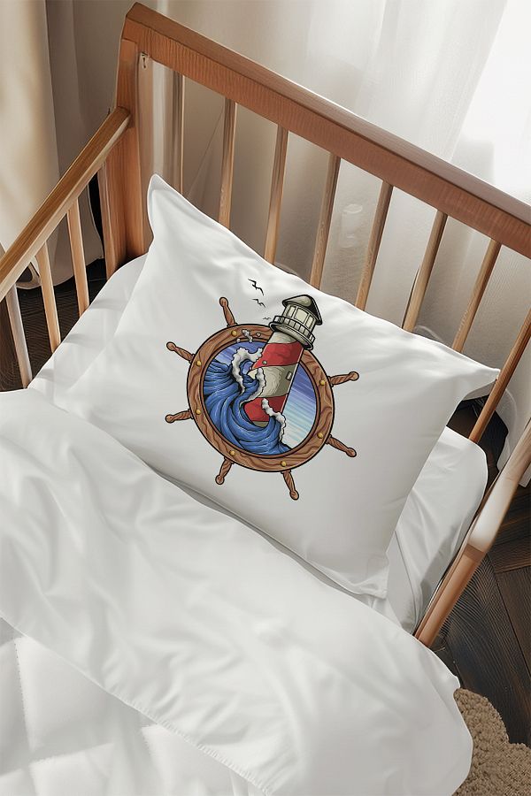 Talia Home-Sailor Anchor Patterned 2 Pillow Cases Tlayk-320 1