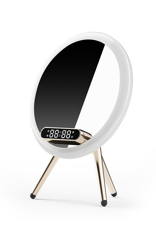 sharpdo-Multifunctional LED Makeup Mirror with Bluetooth Speaker and Mobile Phone Wireless Charging 1