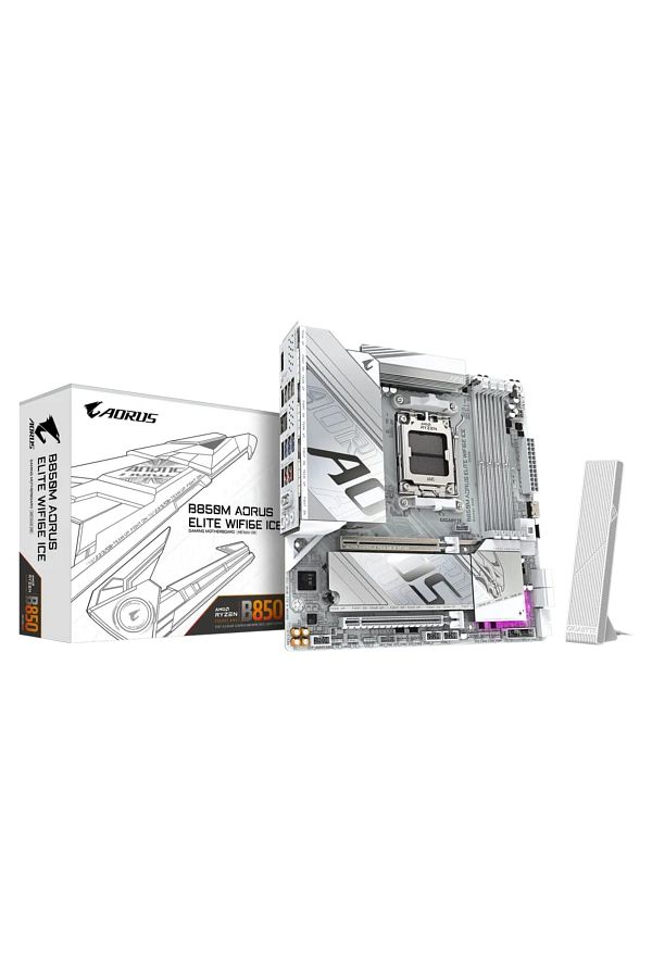 Gigabyte-Motherboard GIGABYTE B850M AORUS ELITE WIFI6E ICE, AMD B850, AM5, DDR5, ATX 1