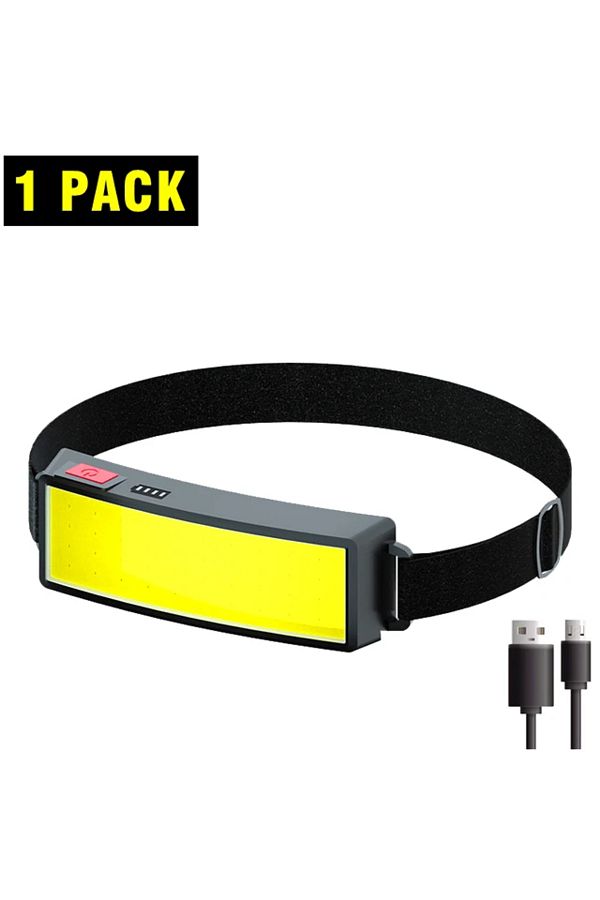 XIWANGFIRE-حزمة A مصباح أمامي LED كشاف 180 درجة مصباح يدوي 3 أوضاع مدمج USB قابل لإعادة الشحن 1