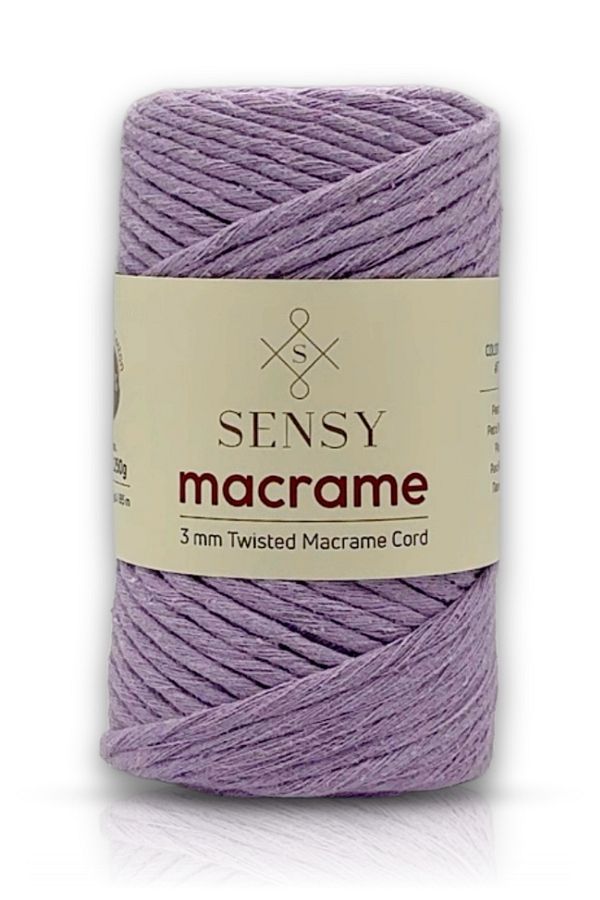 SENSY-Premium Combed Macrame Macrame Hobby Thread Lilac 1