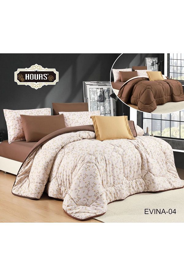 HOURS-Horse Navran 7-piece comforter set with a modern and distinctive pattern, double-sided EVINA-004A 1
