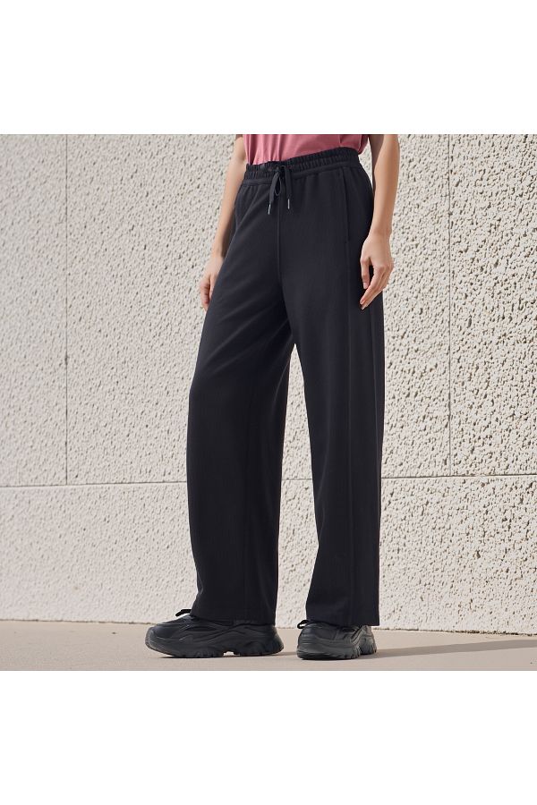 Kappa-Kappa Textured Track Pants with Drawstring Closure and Pockets 1