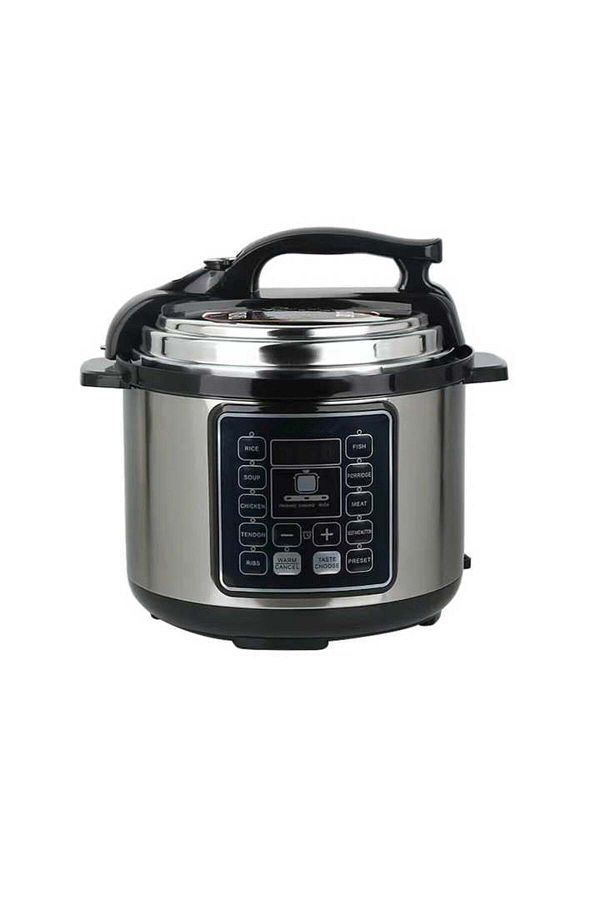 FOXMAG24-Multicooker 6L, 14 programe, gătit sub presiune, control al temperaturii, oprire automată, menținere la cald, negru/argintiu 1