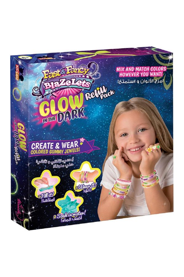 Marvel-Fast and Fancy Blazelets Glow In The Dark Refill Set Multicolor MMBLZ104G 1
