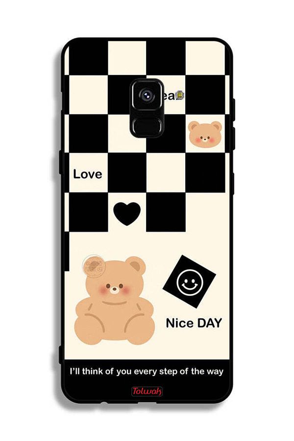 Tolwak-Samsung Galaxy A8 Plus (2018) Protective Case Cover I Will Think Of You Every Step Of The Way 1