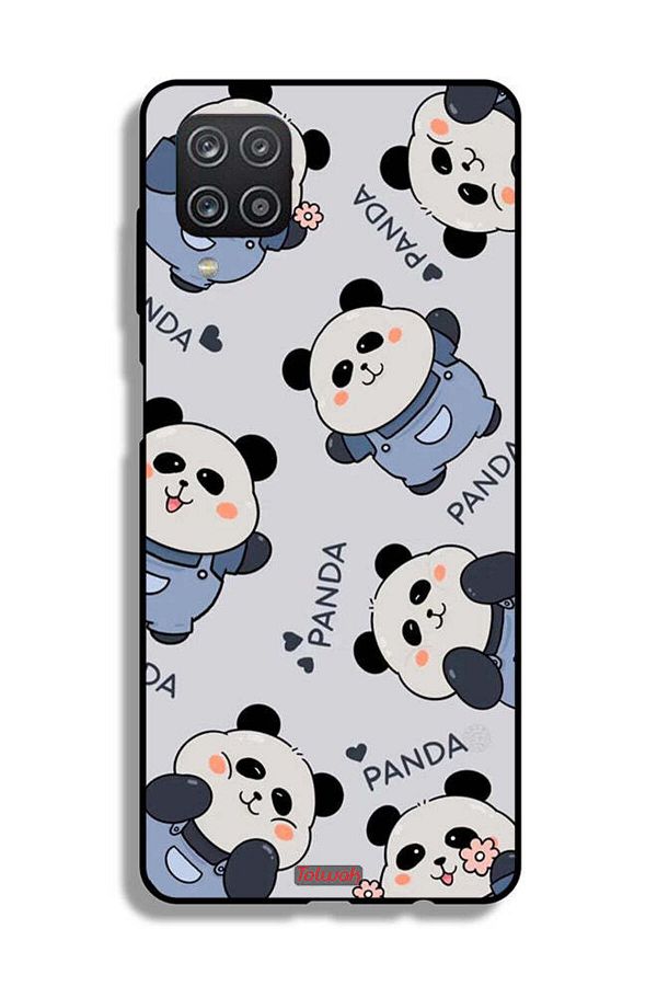 Tolwak-Samsung Galaxy M12 Protective Case Cover Pattern Of Pandas 1