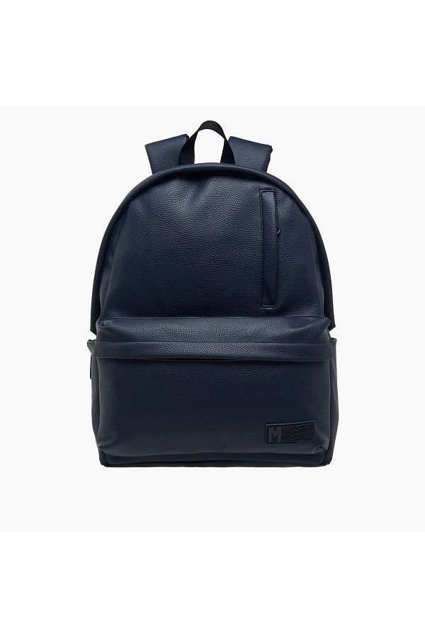 MUST-MUST Textured Backpack with Adjustable Shoulder Straps and Zip Closure - 32x17x42 cms 1
