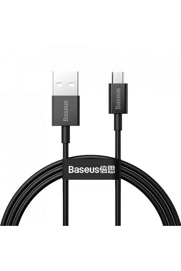 Baseus-USB to Micros-USB data cable, 2A, 1m, Superior Series (CAMYS-01) - Black 1
