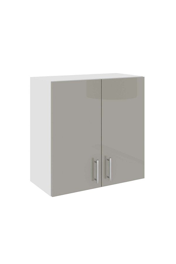 haaus.ro-Corp Superior haaus Karo, 2 Usi, Gri Lucios/Alb, MDF, 60 x 30 x 60 cm 1