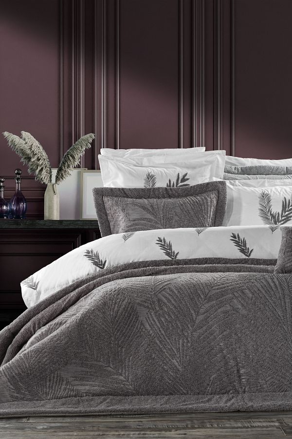ZEBRACASA-Palmira Bed Set / Anthracite 1