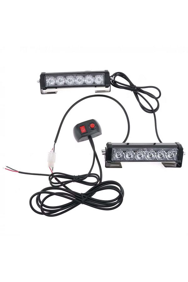 divendi-ro-Set of 2 yellow LED warning lights, 9-function strobe, 36W, for grid or ceiling 1