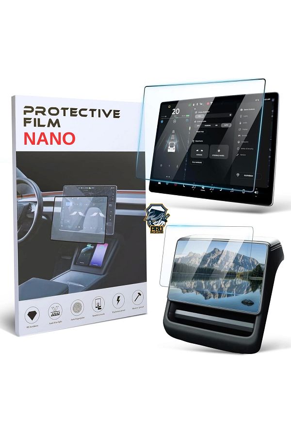 Lopard-For Tesla Model Y Juniper 2025 Anti-Fingerprint Nano Screen Protector for Front and Passenger Screen 2in1 Front 1 1