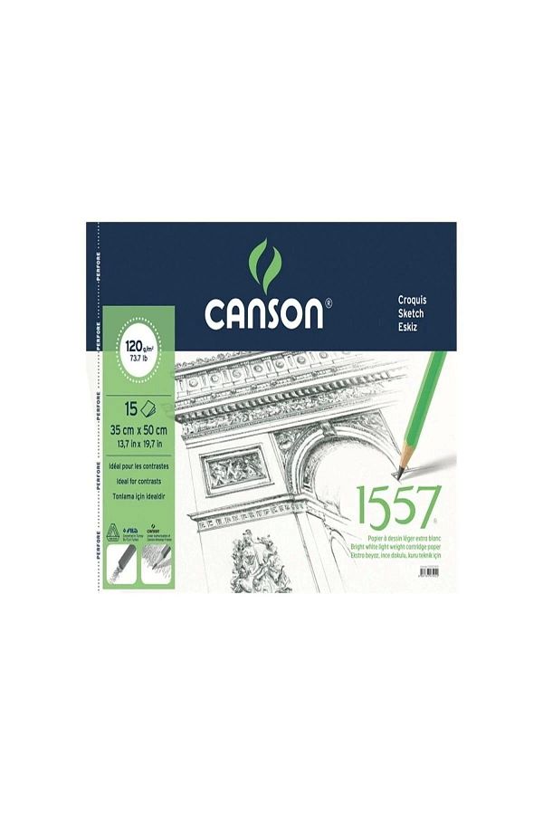 Canson-1557 Pattern Drawing Notebook 180gr. 35x50cm 1