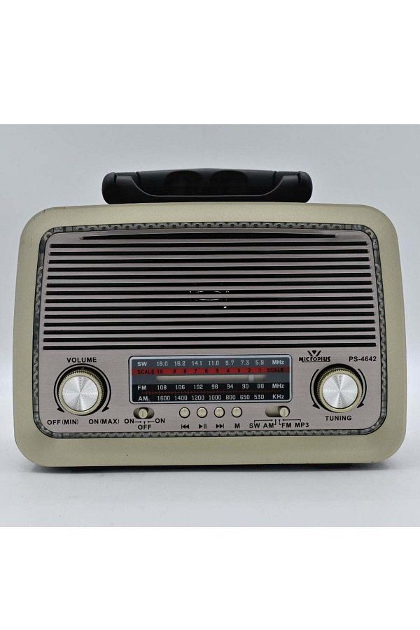 Micro Plus-Microplus Bluetooth FM Radio with Built in LED light & USB / AUX / MP3 / SD Card Function 4W PS-4642 1