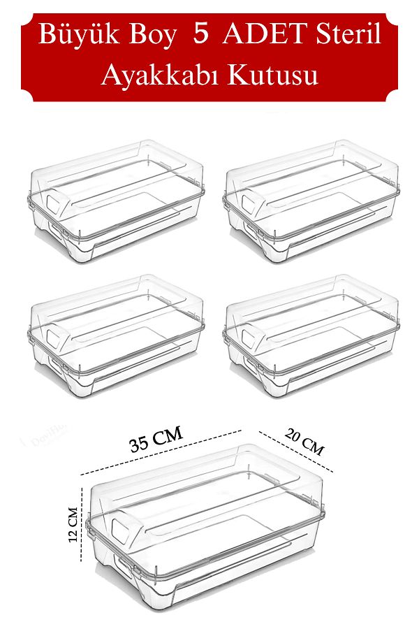 DOVİHOME-Set of 5 Men's Shoe Storage Box 1