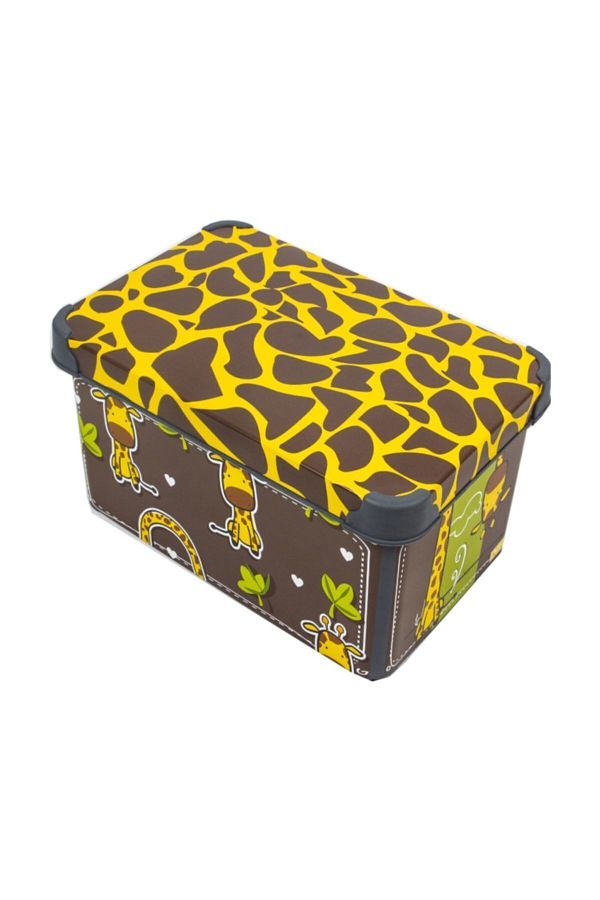 QUTU-Giraffe Patterned 10L Style Box - Decorative Storage Box 1