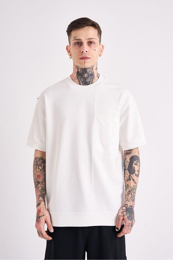 Machinist-Ανδρικό μπλουζάκι Mchnst Design Basic Oversize Ecru 1