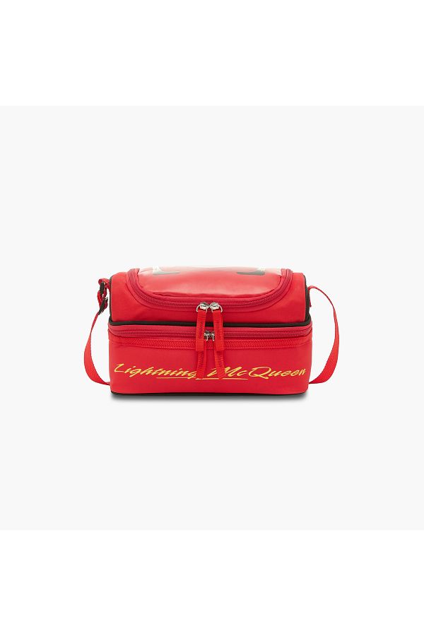 Disney-Lightning McQueen Print Double Layer Insulated Lunch Bag with Zip Closure 1