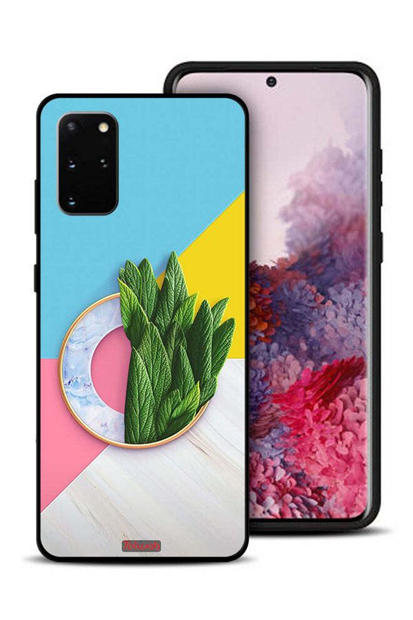 Tolwak-Samsung Galaxy S20 Plus Protective Case Cover Leaves Abstract Pattern 1