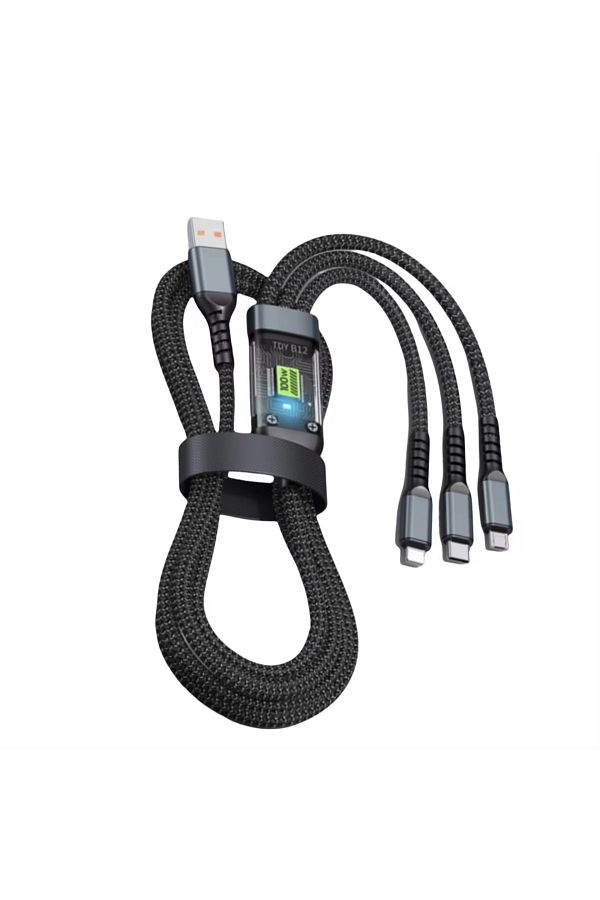 LUDORA-Cablu Super Fast Charging 100W, 6A USB, Type-C, Lighting iPhone, Macro-USB, 1.2 m 1
