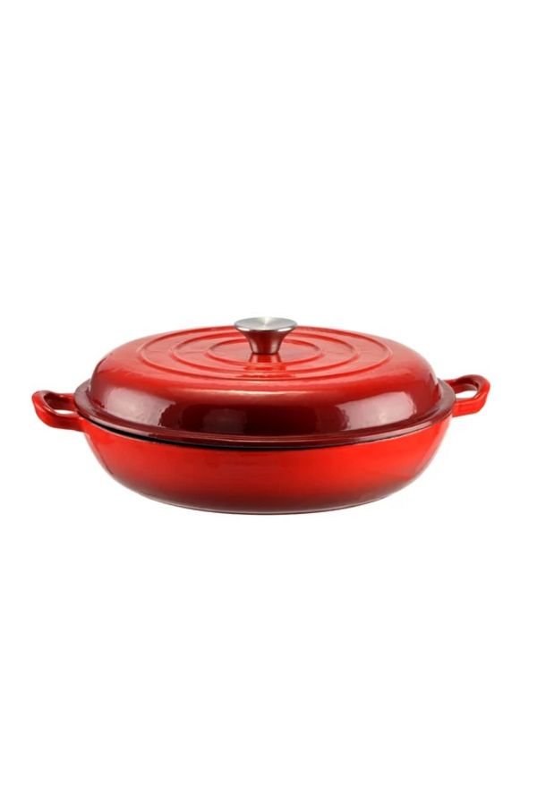 Perfect Home-Enameled Cast Iron Saucepan With Lid 30 Cm, 2.5l – 14017, Red, For Roasting In The Oven 1