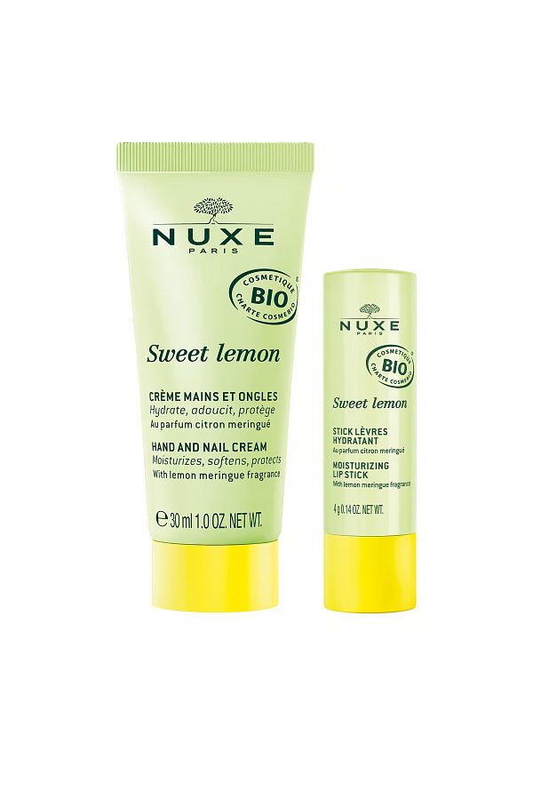 Nuxe-Nuxe Sweet Lemon Set – Moisturizing hand cream 30 ml and lip balm 4 g 1