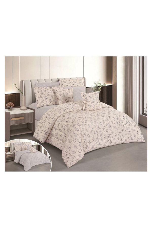 smart home-Double-sided comforter set, 8-piece comforter with comfortable inner filling, 8-piece double comforter fits two people's beds 1