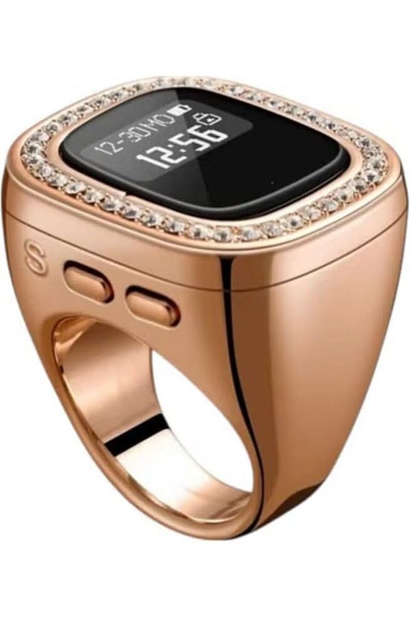 Toys Box-Multi-Channel OLED Display Ring, Gold Pink 1