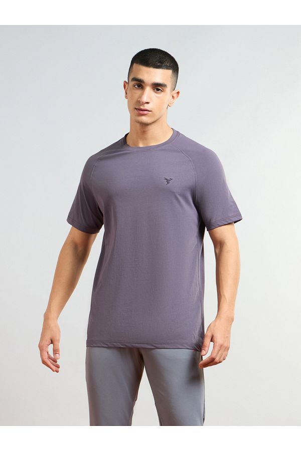 Technosport By Styli-Solid Short Sleeves Regular Fit T-Shirt 1