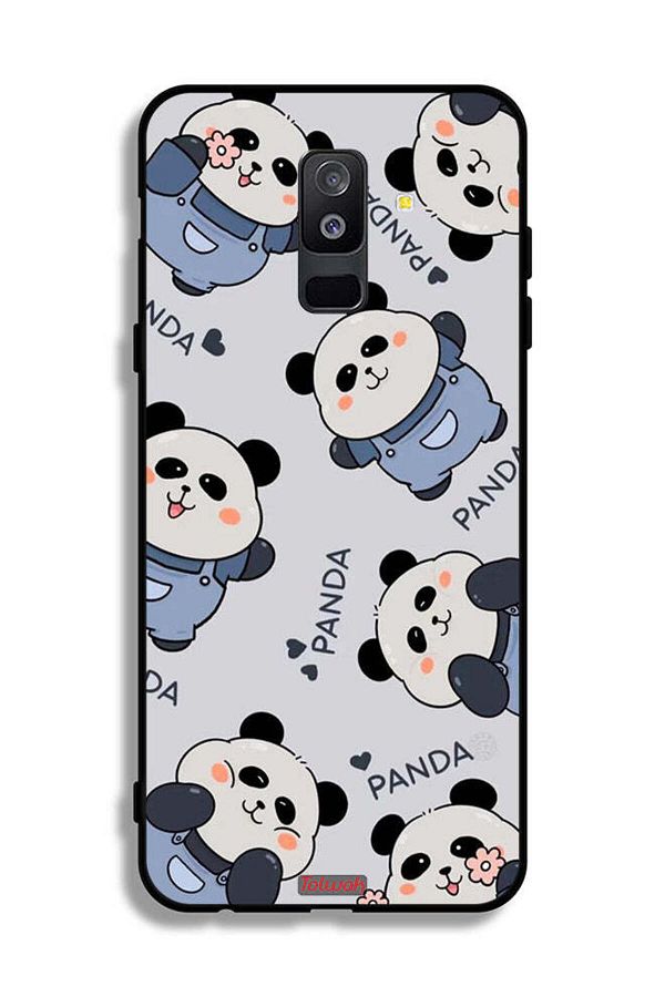 Tolwak-Samsung Galaxy A6 Plus (2018) Protective Case Cover Pattern Of Pandas 1
