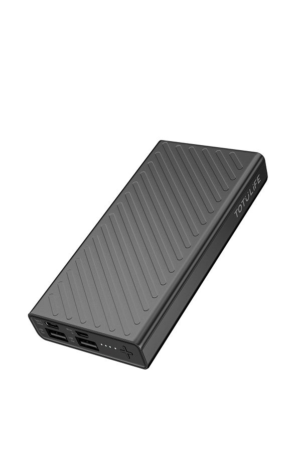 Totulife-FAME Series 10000mAh Power Bank - Type-C & Micro USB Input, Dual USB Output for Fast Charging 1